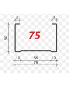 Преградна стена с 75 мм. профил